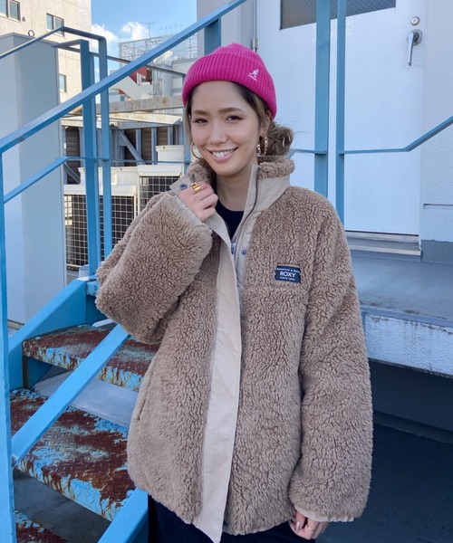 ROXY(ロキシー)の「ROXY/ロキシー ビッグシルエット ボアジャケット RZP214053(その他アウター・レディース・ホワイト/ベージュ/ブラック・L/M)」の20枚目の写真