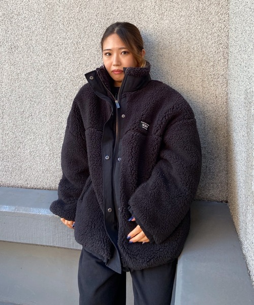 ROXY(ロキシー)の「ROXY/ロキシー ビッグシルエット ボアジャケット RZP214053(その他アウター・レディース・ホワイト/ベージュ/ブラック・L/M)」の15枚目の写真