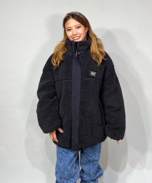 ROXY(ロキシー)の「ROXY/ロキシー ビッグシルエット ボアジャケット RZP214053(その他アウター・レディース・ホワイト/ベージュ/ブラック・L/M)」の12枚目の写真