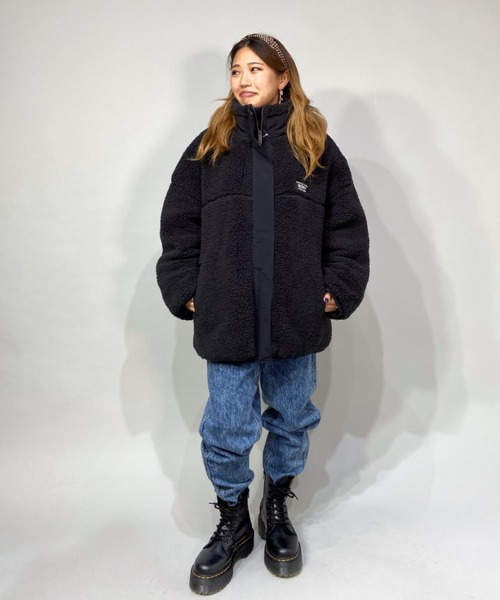 ROXY(ロキシー)の「ROXY/ロキシー ビッグシルエット ボアジャケット RZP214053(その他アウター・レディース・ホワイト/ベージュ/ブラック・L/M)」の13枚目の写真