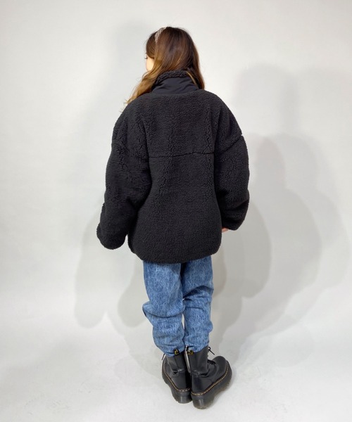 ROXY(ロキシー)の「ROXY/ロキシー ビッグシルエット ボアジャケット RZP214053(その他アウター・レディース・ホワイト/ベージュ/ブラック・L/M)」の14枚目の写真