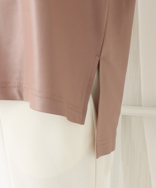 libelle more（リベル モア）の「フェイクレザーライクカットソー（Tシャツ/カットソー・レディース・ブラック/ベージュ/ブラウン/カーキ・M/L）」の8枚目の写真