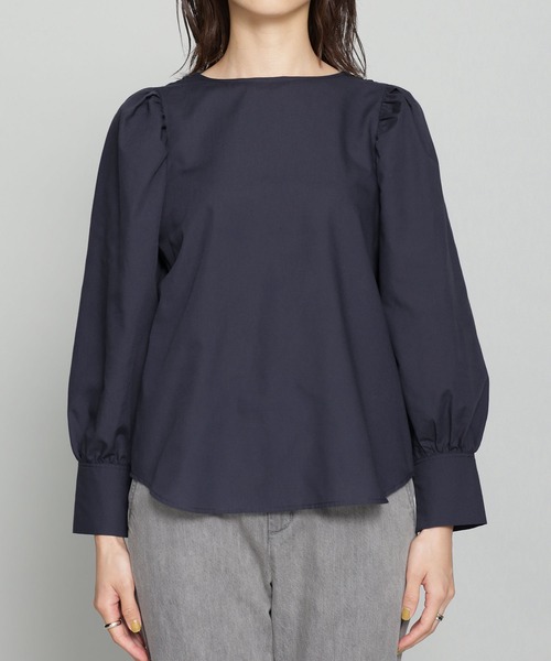 ギャザーパフスリーブブラウス長袖
