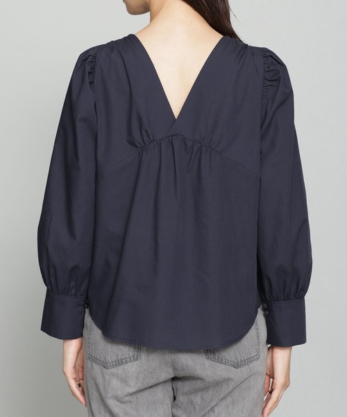 ギャザーパフスリーブブラウス長袖