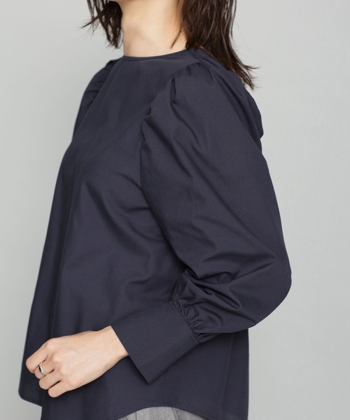 ギャザーパフスリーブブラウス長袖