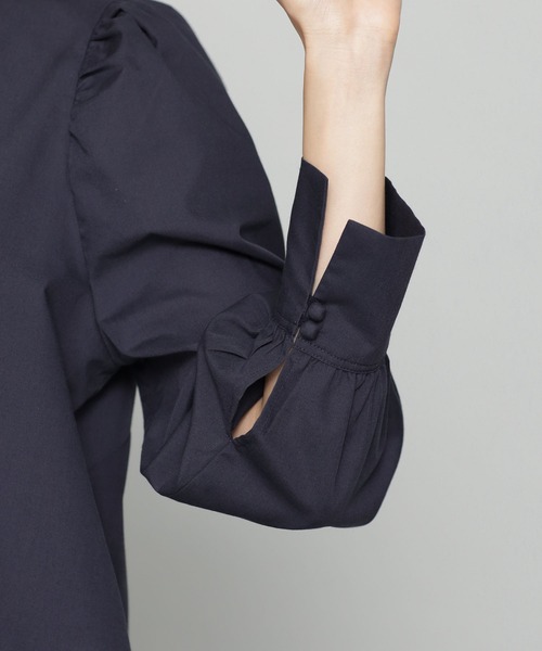 ギャザーパフスリーブブラウス長袖