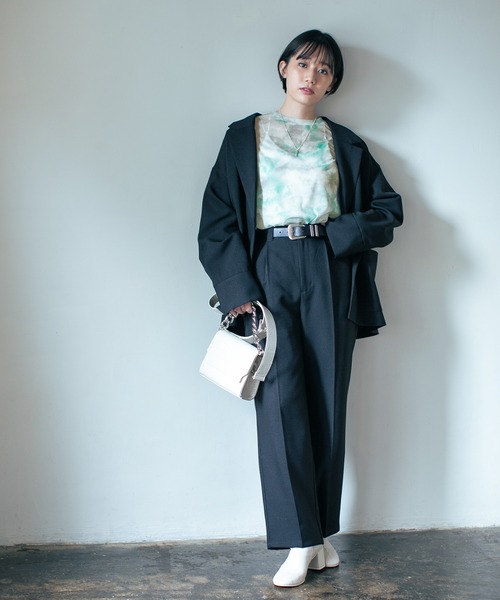 PAGEBOY（ページボーイ）の「タイダイシアーBIGプルオーバー（Tシャツ/カットソー・レディース・グレー系その他/グリーン系その他/ラベンダー・FREE）」の6枚目の写真