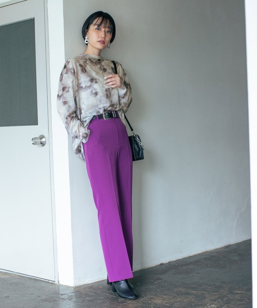 PAGEBOY（ページボーイ）の「タイダイシアーBIGプルオーバー（Tシャツ/カットソー・レディース・グレー系その他/グリーン系その他/ラベンダー・FREE）」の14枚目の写真