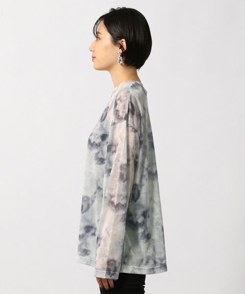 PAGEBOY（ページボーイ）の「タイダイシアーBIGプルオーバー（Tシャツ/カットソー・レディース・グレー系その他/グリーン系その他/ラベンダー・FREE）」の10枚目の写真