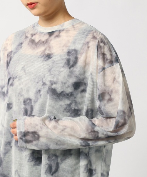 PAGEBOY（ページボーイ）の「タイダイシアーBIGプルオーバー（Tシャツ/カットソー・レディース・グレー系その他/グリーン系その他/ラベンダー・FREE）」の9枚目の写真