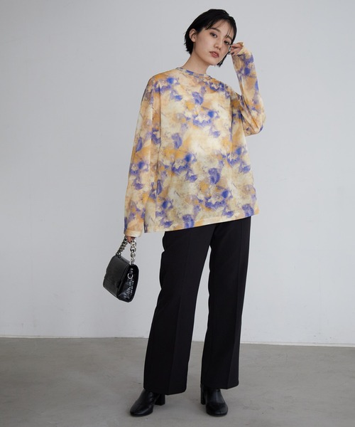 PAGEBOY（ページボーイ）の「タイダイシアーBIGプルオーバー（Tシャツ/カットソー・レディース・グレー系その他/グリーン系その他/ラベンダー・FREE）」の20枚目の写真