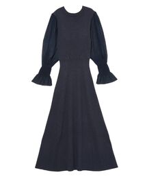 LAGUNAMOON | ドットシフォンスリーブニットワンピース(ワンピース)