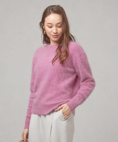 closet story(クローゼットストーリー)の「<closet story(クローゼットストーリー)>フワフワ クルーネック ニット(ニット/セーター・レディース・ライトグレー/ピンク/ライム・FREE)」の5枚目の写真