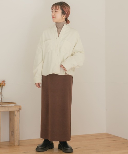 ITEMS URBANRESEARCH（アイテムズ アーバンリサーチ）の「コーデュロイビッグシャツ（シャツ/ブラウス・レディース・ライトカーキ/チャコールグレー/ブラウン/アイボリー/ベージュ・FREE）」の8枚目の写真