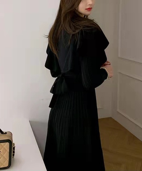 Passion(パッション)の「フレアリブワンピース(ワンピース・レディース・モカ/ブラック・FREE)」の16枚目の写真