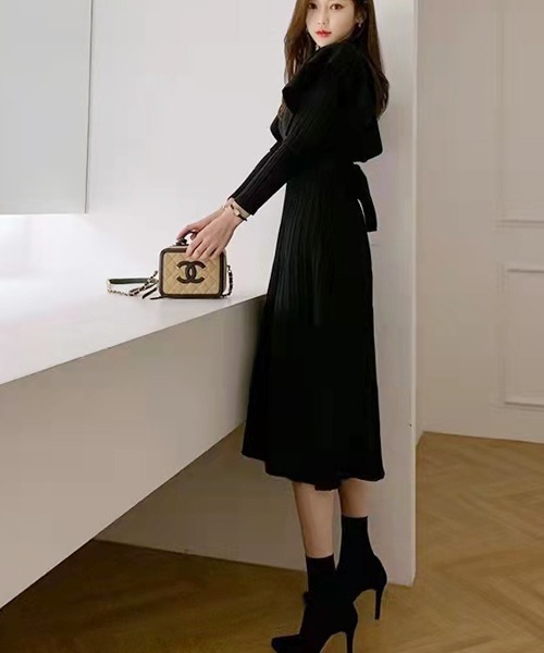 Passion(パッション)の「フレアリブワンピース(ワンピース・レディース・モカ/ブラック・FREE)」の17枚目の写真