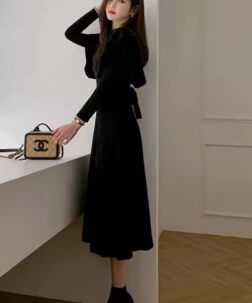 Passion(パッション)の「フレアリブワンピース(ワンピース・レディース・モカ/ブラック・FREE)」の19枚目の写真