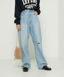 FREAK'S STORE | ダメージハイウエストデニム(デニムパンツ)