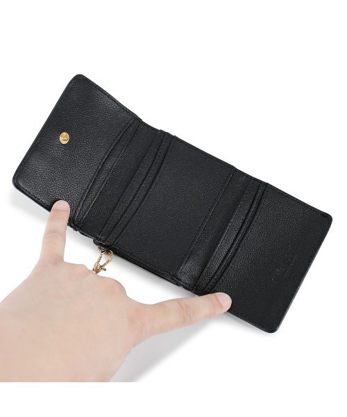 PAUL & JOE ACCESSOIRES（ポールアンドジョーアクセソワ）の「PAUL & JOE ACCESSOIRES (ポール＆ジョーアクセソワ) 口金ミニ財布 クマ刺繍 ポールアンドジョー PJA-W463（財布・レディース・ブラック/ピンク・FREE）」の10枚目の写真