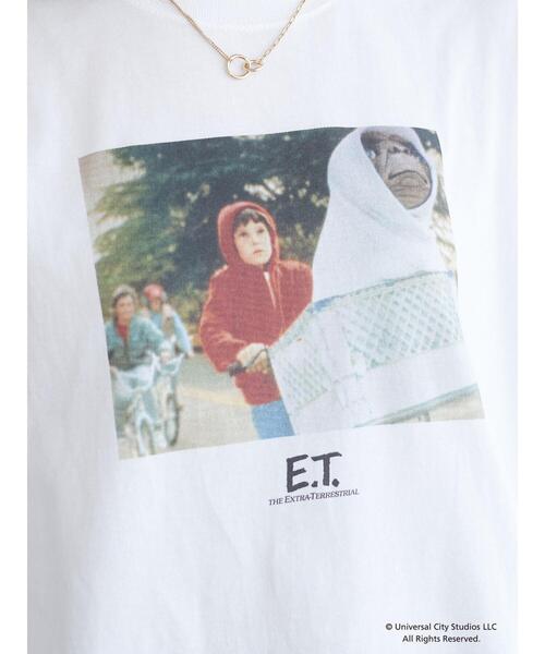 Green　Parks（グリーンパークス）の「■E.T. フォトptロンT＊（Tシャツ/カットソー・レディース・オフホワイト・FREE）」の4枚目の写真
