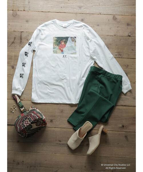 Green　Parks（グリーンパークス）の「■E.T. フォトptロンT＊（Tシャツ/カットソー・レディース・オフホワイト・FREE）」の12枚目の写真