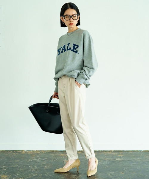 LOUNGEDRESS（ラウンジドレス）の「YALEスウェットプルオーバー（スウェット・レディース・グレー/ネイビー・FREE）」の9枚目の写真