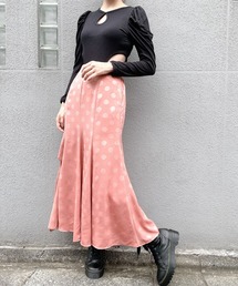 lilLilly | ドットサテンスリットスカート(スカート)