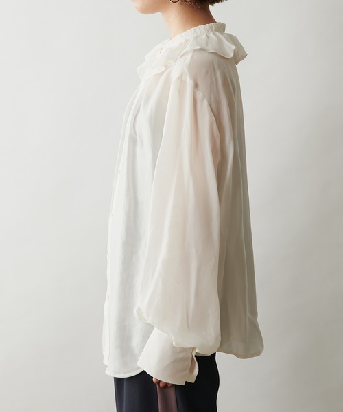 Omekashi（オメカシ）の「フリル襟付きシャツ（シャツ/ブラウス・レディース・ブラック/オフホワイト/ピンク・FREE）」の20枚目の写真