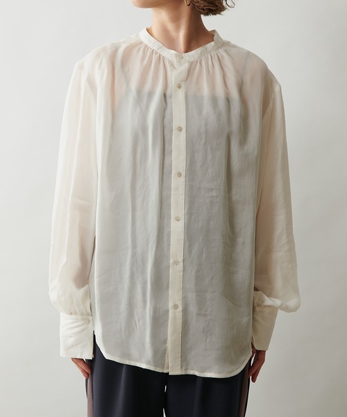 Omekashi（オメカシ）の「フリル襟付きシャツ（シャツ/ブラウス・レディース・ブラック/オフホワイト/ピンク・FREE）」の10枚目の写真