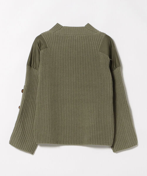 ニット セーター BEAMS HEART / 袖釦 ミリタリーニット レディース BEAMS HEART ニット セーター / 袖釦 ミリタリーニット