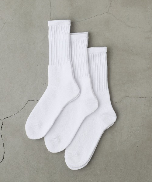 Healthknit（ヘルスニット）の「【Healthknit】ヘビーウェイトクルーソックス  / 3PACK SET SOCKS（ソックス/靴下・メンズ・ホワイト系2/ホワイト/グレー系/ホワイト系3/ホワイト系1/その他/ホワイト系4・FREE/SMALL）」の9枚目の写真