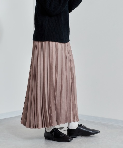 cepo（セポ）の「フェイクスウェードプリーツスカート（スカート・レディース・グレー/ピンク/ブルー・M）」の13枚目の写真