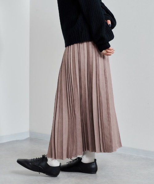 cepo（セポ）の「フェイクスウェードプリーツスカート（スカート・レディース・グレー/ピンク/ブルー・M）」の12枚目の写真