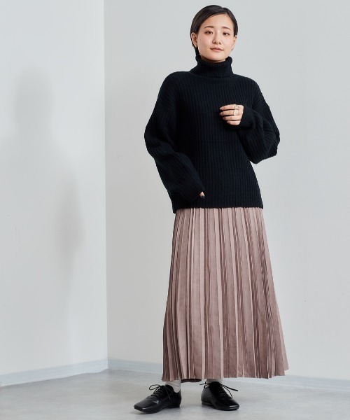 cepo（セポ）の「フェイクスウェードプリーツスカート（スカート・レディース・グレー/ピンク/ブルー・M）」の15枚目の写真