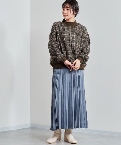 cepo（セポ）の「フェイクスウェードプリーツスカート（スカート・レディース・グレー/ピンク/ブルー・M）」の10枚目の写真