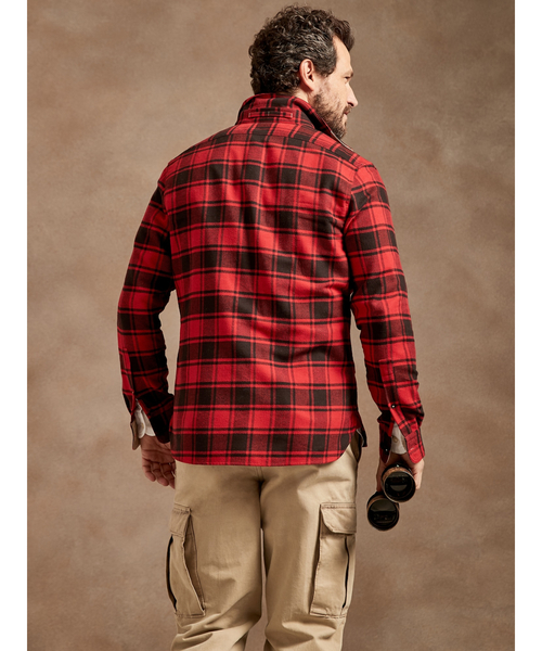 Banana Republic(バナナリパブリック)の「ヘビー フランネル シャツジャケット(シャツ/ブラウス・メンズ・ブルー/レッド・M/L/S/XL)」の3枚目の写真