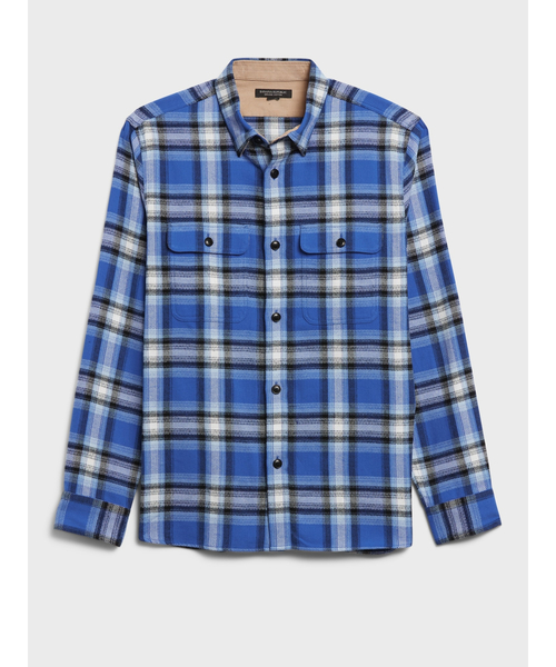 Banana Republic(バナナリパブリック)の「ヘビー フランネル シャツジャケット(シャツ/ブラウス・メンズ・ブルー/レッド・M/L/S/XL)」の10枚目の写真