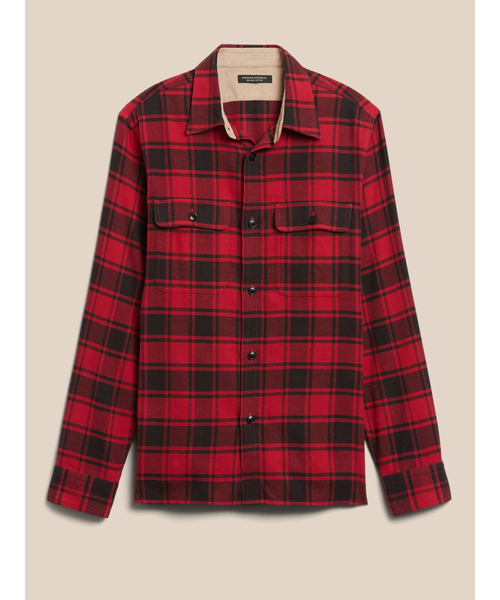 Banana Republic(バナナリパブリック)の「ヘビー フランネル シャツジャケット(シャツ/ブラウス・メンズ・ブルー/レッド・M/L/S/XL)」の11枚目の写真