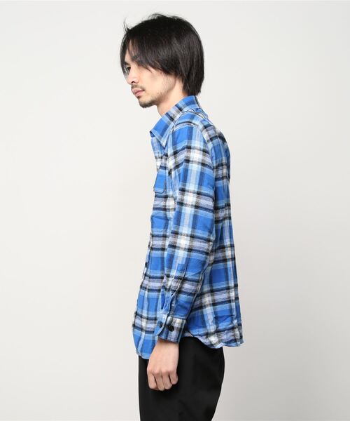 Banana Republic(バナナリパブリック)の「ヘビー フランネル シャツジャケット(シャツ/ブラウス・メンズ・ブルー/レッド・M/L/S/XL)」の7枚目の写真