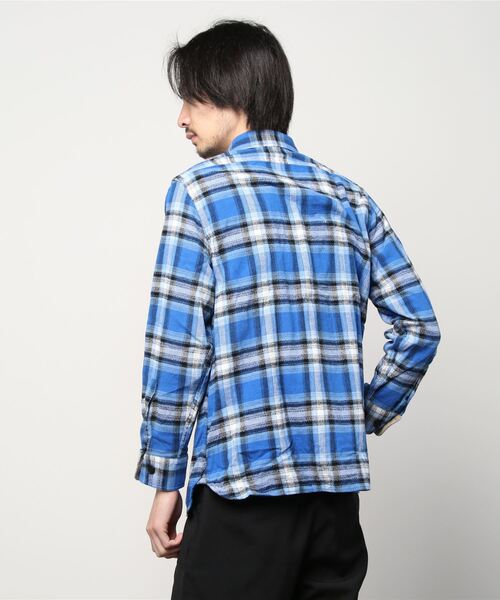 Banana Republic(バナナリパブリック)の「ヘビー フランネル シャツジャケット(シャツ/ブラウス・メンズ・ブルー/レッド・M/L/S/XL)」の8枚目の写真