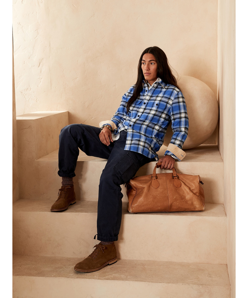 Banana Republic(バナナリパブリック)の「ヘビー フランネル シャツジャケット(シャツ/ブラウス・メンズ・ブルー/レッド・M/L/S/XL)」の15枚目の写真