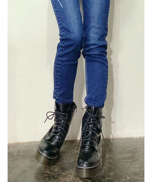 GYDA(ジェイダ)の「FALLインソールワークブーツ(ブーツ・レディース・ブラック・SMALL/MEDIUM/LARGE)」の4枚目の写真