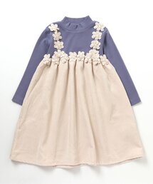 お花モチーフドッキングワンピース