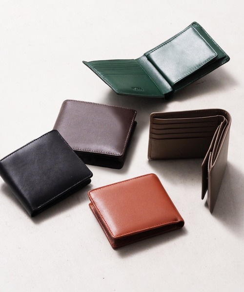 【セール】ゴートレザー スキミング防止 二つ折り財布（財布）｜MURA（ムラ）
