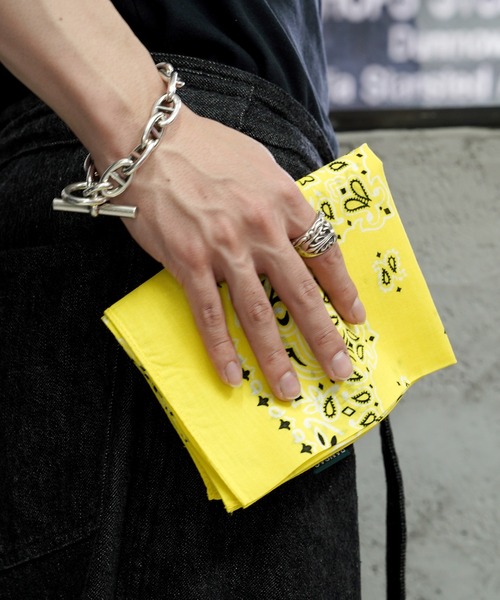 HAV-A-HANK（ハバハンク ）の「BANSAC バンサック HAV-A-HANK ハバハンク バンダナ エコバッグ ソリッド&ネオンカラー（エコバッグ/サブバッグ・メンズ・ホワイト/ブラック/グリーン/ネイビー/イエロー/レッド/オレンジ/ミント/イエロー系/ピンク/ライトオレンジ系/ターコイズブルー/プラム/ダークグリーン・FREE）」の9枚目の写真