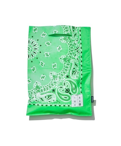 HAV-A-HANK（ハバハンク ）の「BANSAC バンサック HAV-A-HANK ハバハンク バンダナ エコバッグ ソリッド&ネオンカラー（エコバッグ/サブバッグ・メンズ・ホワイト/ブラック/グリーン/ネイビー/イエロー/レッド/オレンジ/ミント/イエロー系/ピンク/ライトオレンジ系/ターコイズブルー/プラム/ダークグリーン・FREE）」の5枚目の写真