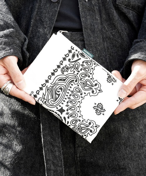 HAV-A-HANK（ハバハンク ）の「BANSAC バンサック HAV-A-HANK ハバハンク バンダナ エコバッグ ソリッド&ネオンカラー（エコバッグ/サブバッグ・メンズ・ホワイト/ブラック/グリーン/ネイビー/イエロー/レッド/オレンジ/ミント/イエロー系/ピンク/ライトオレンジ系/ターコイズブルー/プラム/ダークグリーン・FREE）」の19枚目の写真