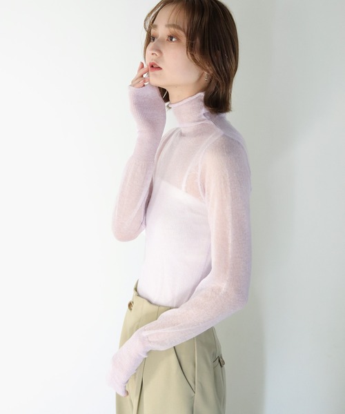 CLEIO（クレイオ）の「【CLEIO】モヘアタートルシアーニット（ニット/セーター・レディース・イエロー/アイボリー/ラベンダー・FREE）」の8枚目の写真