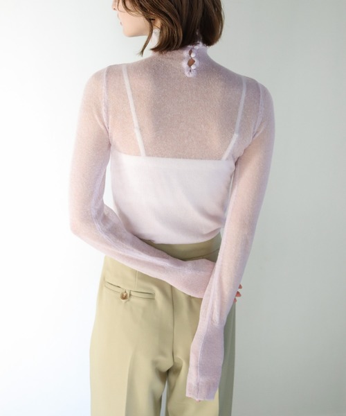 CLEIO（クレイオ）の「【CLEIO】モヘアタートルシアーニット（ニット/セーター・レディース・イエロー/アイボリー/ラベンダー・FREE）」の9枚目の写真