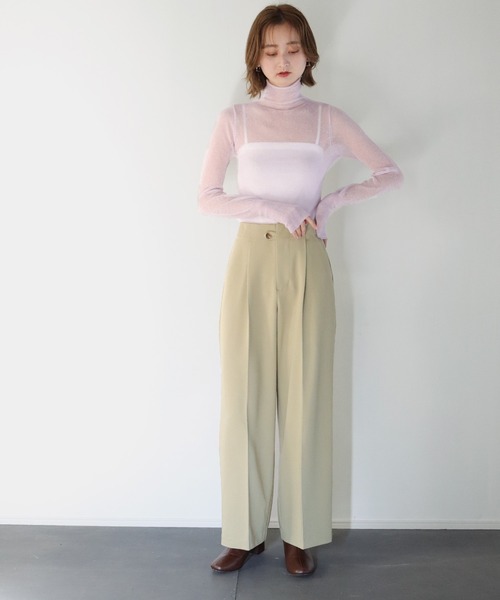 CLEIO（クレイオ）の「【CLEIO】モヘアタートルシアーニット（ニット/セーター・レディース・イエロー/アイボリー/ラベンダー・FREE）」の10枚目の写真